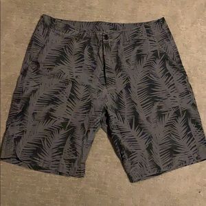 Grey and Black Leaf Print Old Navy Shorts